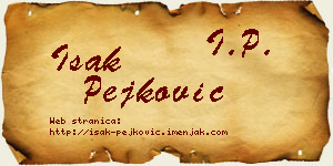 Isak Pejković vizit kartica
